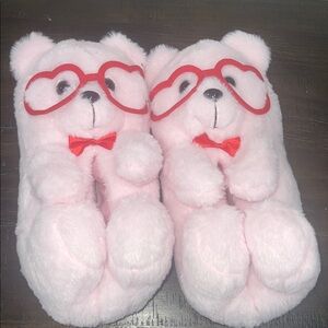 Love83 Cute  Pink Teddy Bear Slippers XL 11